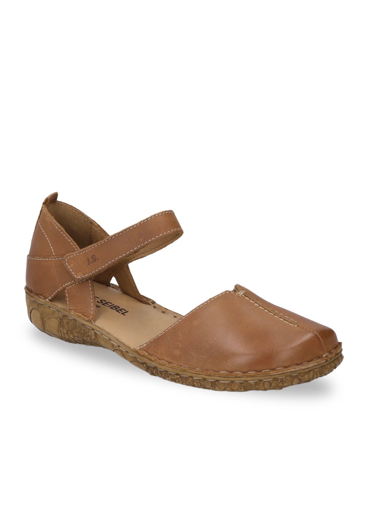 Closed-toe sandals - brown leather, Rosalie