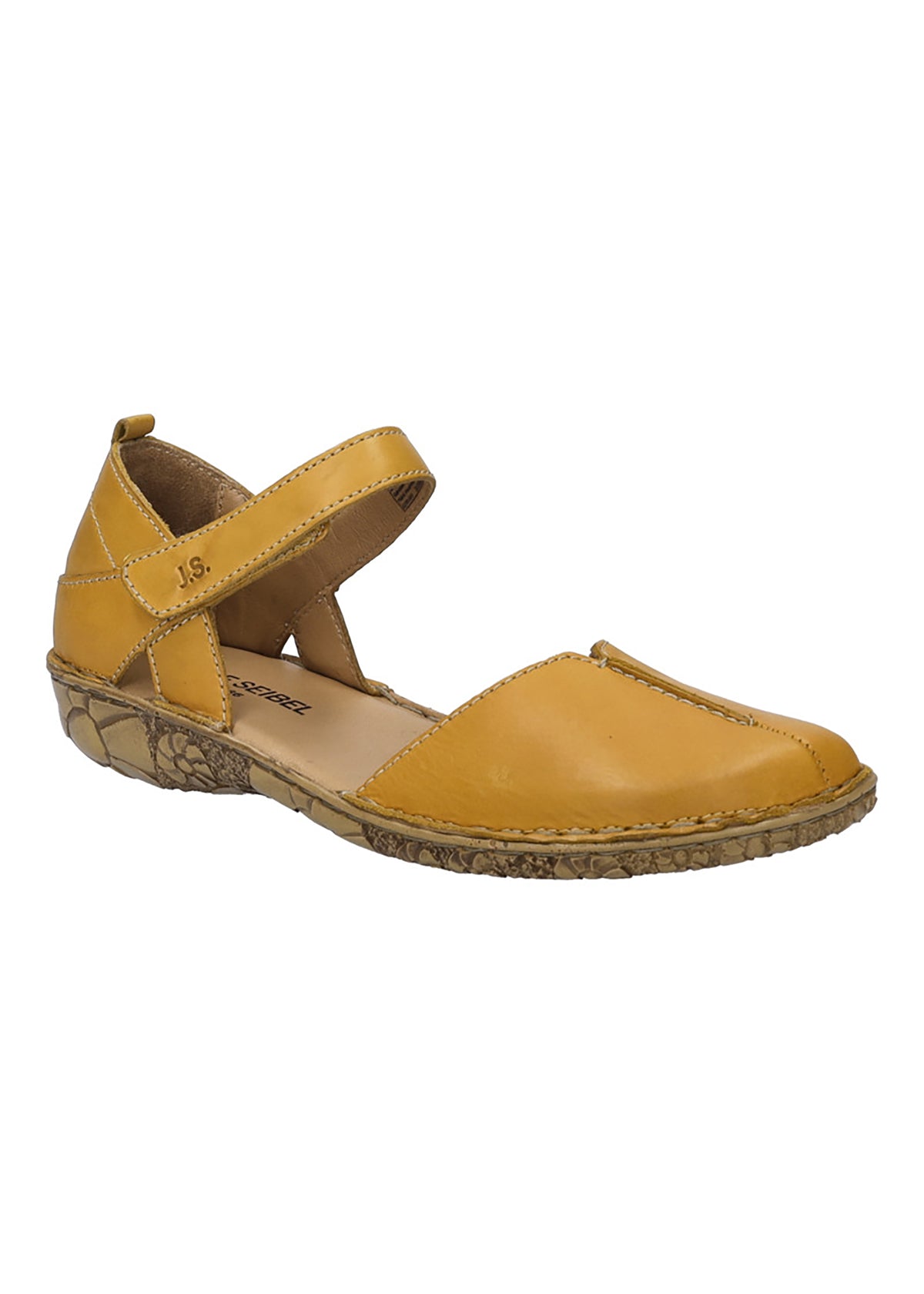 Sandaler med sluten tå - gul läder, Rosalie 42