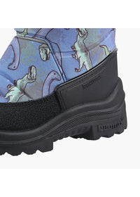 Children's winter boots - Hanki, light blue, Dinosaurs