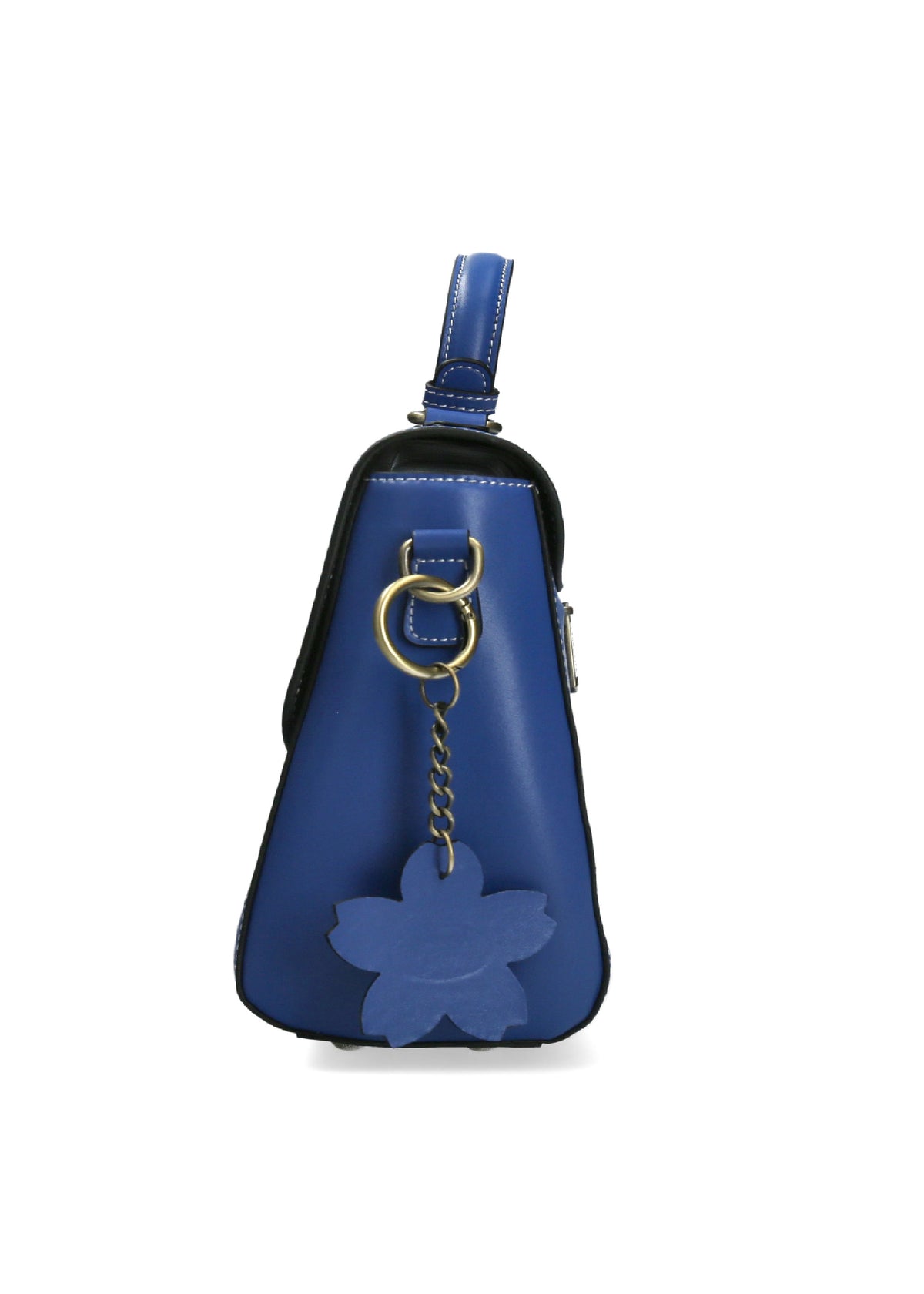 Damaxelväska - Alicia 02, blå, blommor