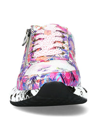 Sneakers with thick soles - violet-hued multicolored pattern, Burton