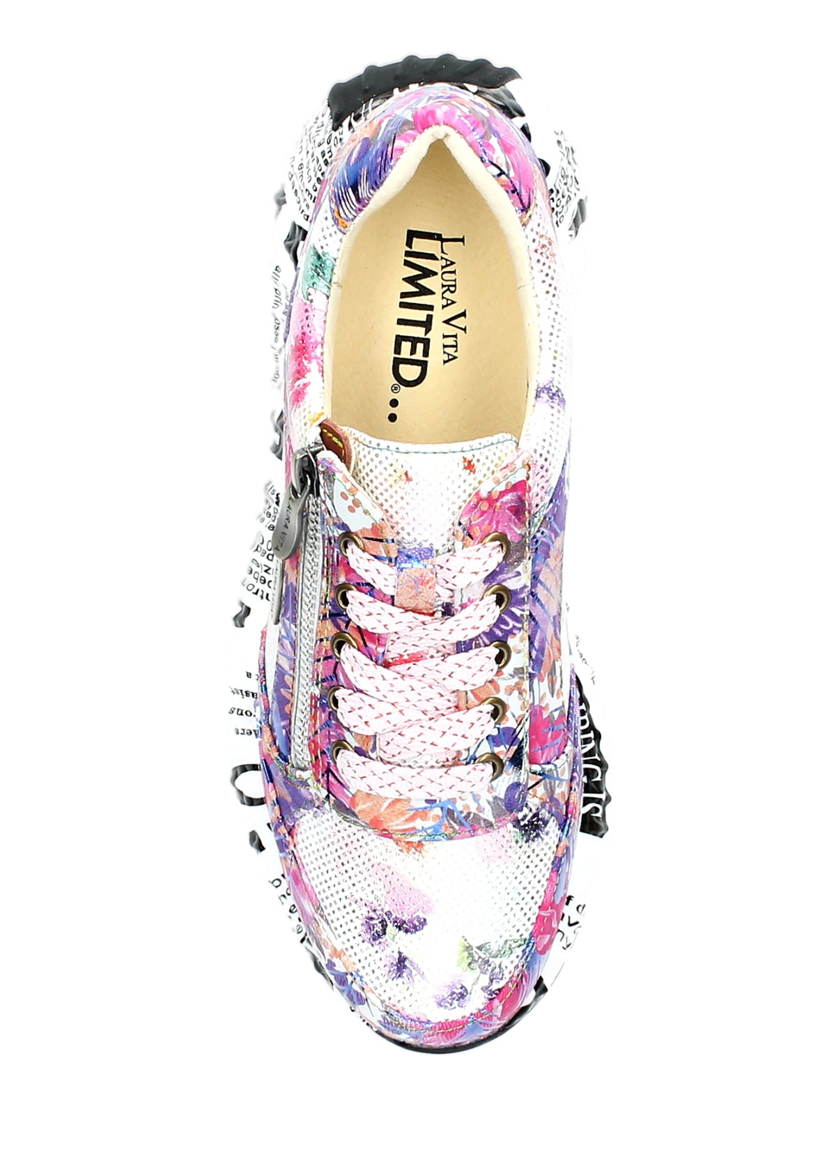 Sneakers with thick soles - violet-hued multicolored pattern, Burton