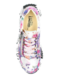 Sneakers with thick soles - violet-hued multicolored pattern, Burton