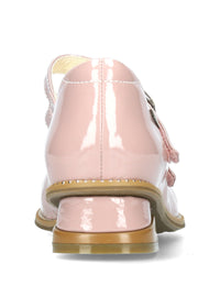 Low heeled shoes with straps - Ibcihalo 42, powder-colored patent leather