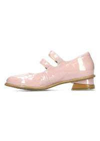 Low heeled shoes with straps - Ibcihalo 42, powder-colored patent leather
