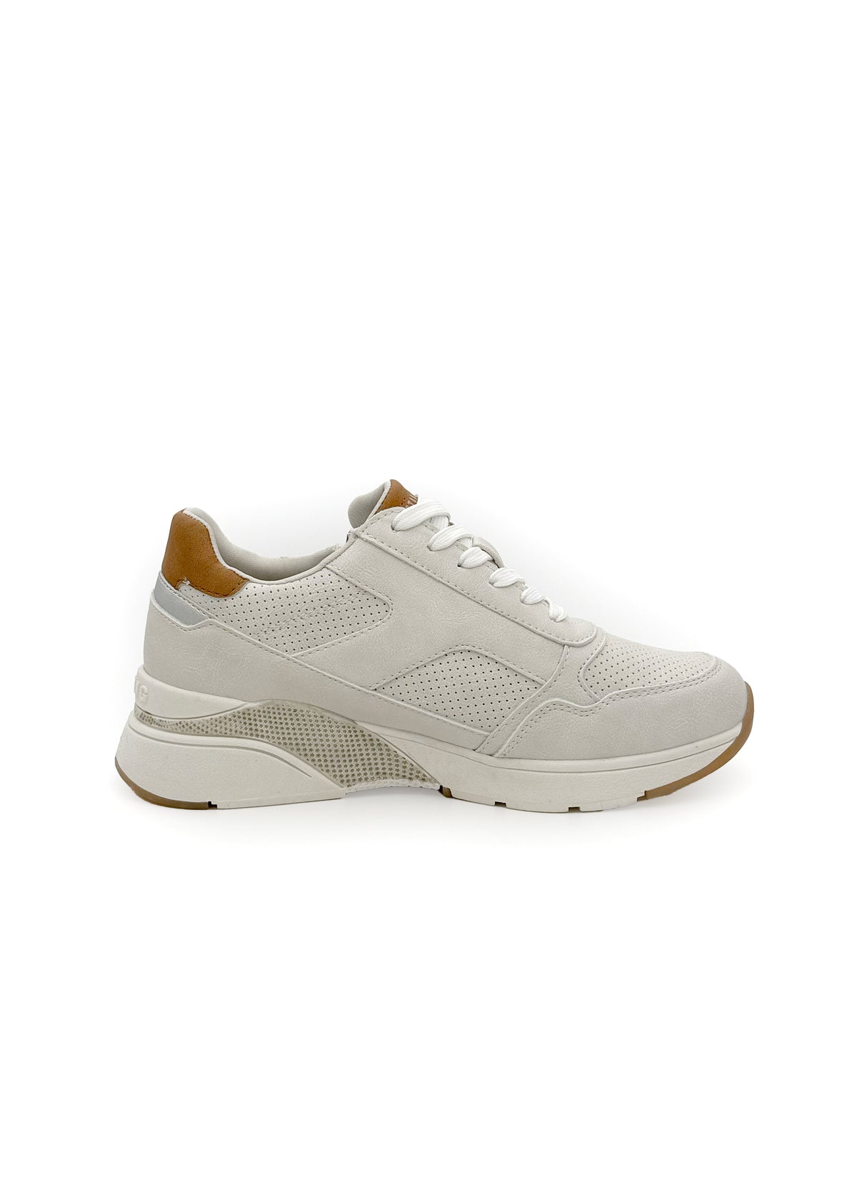 Sneakers med kilklack - beige, vegansk