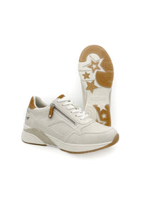 Sneakers med kilklack - beige, vegansk
