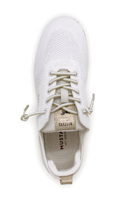 Sneakers med elastiska snören - vitt tyg