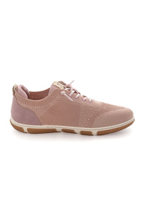 Sneakers med elastiska snören - rosa textil