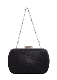 Women's evening bag - shimmering black