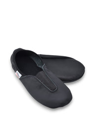 Hip-Hop Barefoot Talka -gymnastics slippers - black leather, elastic band