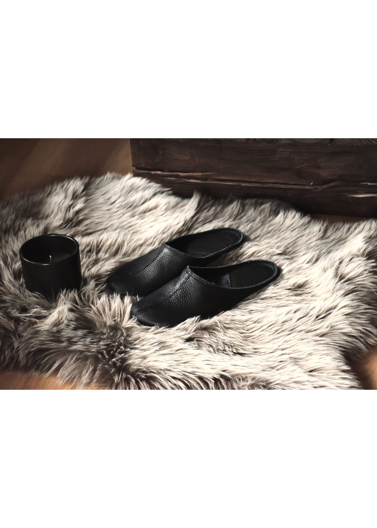 Sulbi slippers - black leather
