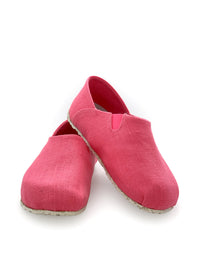 OTZ shoes - pink linen fabric