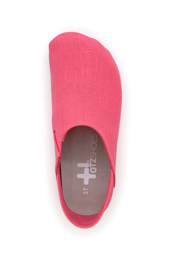 OTZ-kengät - pinkki pellavakangas