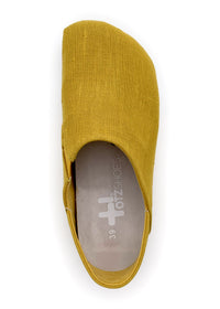 OTZ shoes - yellow linen fabric