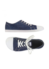 Barfotaskor, låga gympaskor - Origin Denim, jeansblått tyg, vegansk