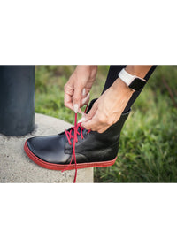 Barefoot shoes, combat boots - Go Rebel, black-red