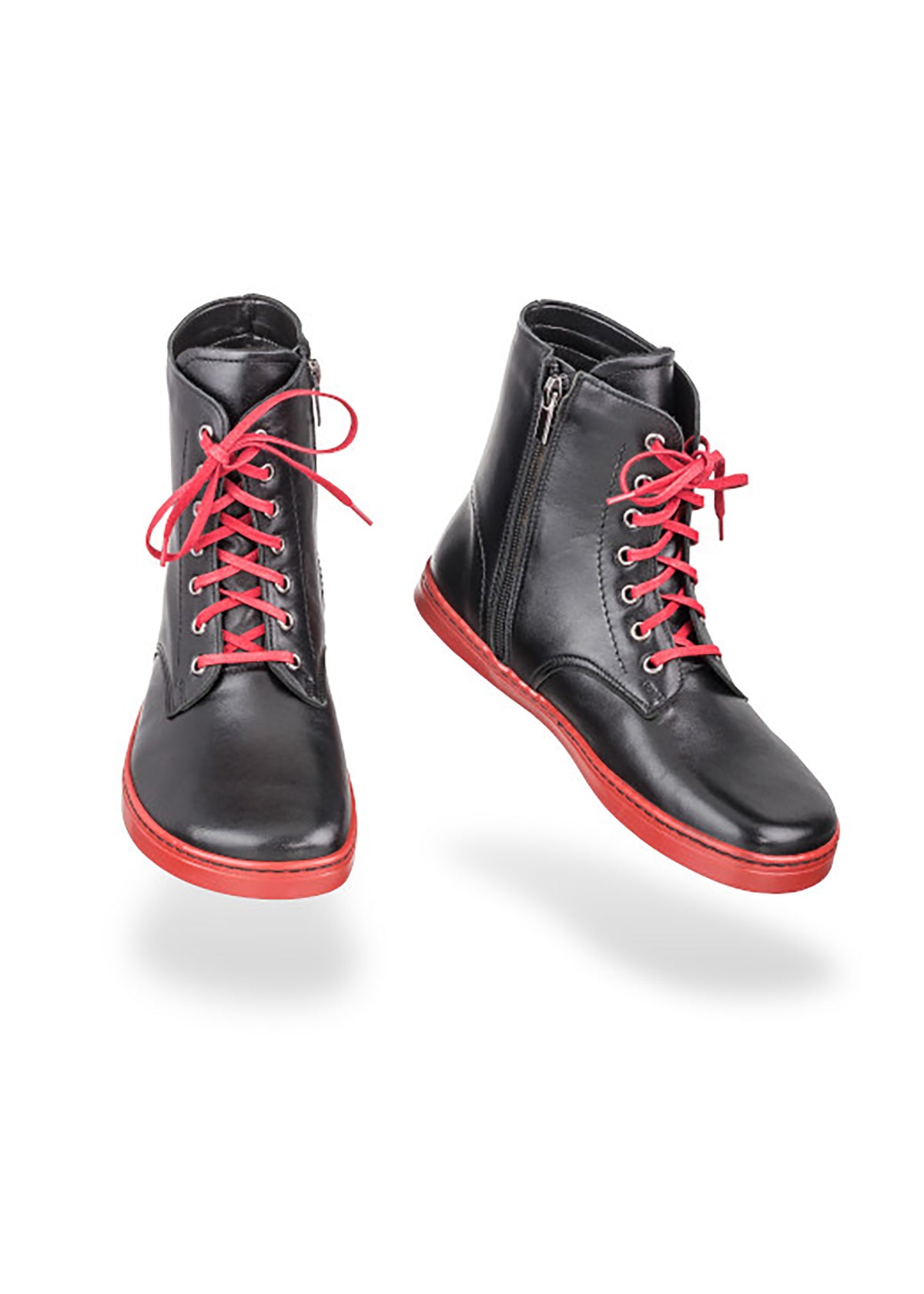 Barefoot shoes, combat boots - Go Rebel, black-red