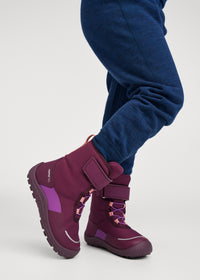 Children's barefoot shoes - winter boots, ReimaTec Talvella Kids, Deep Purple
