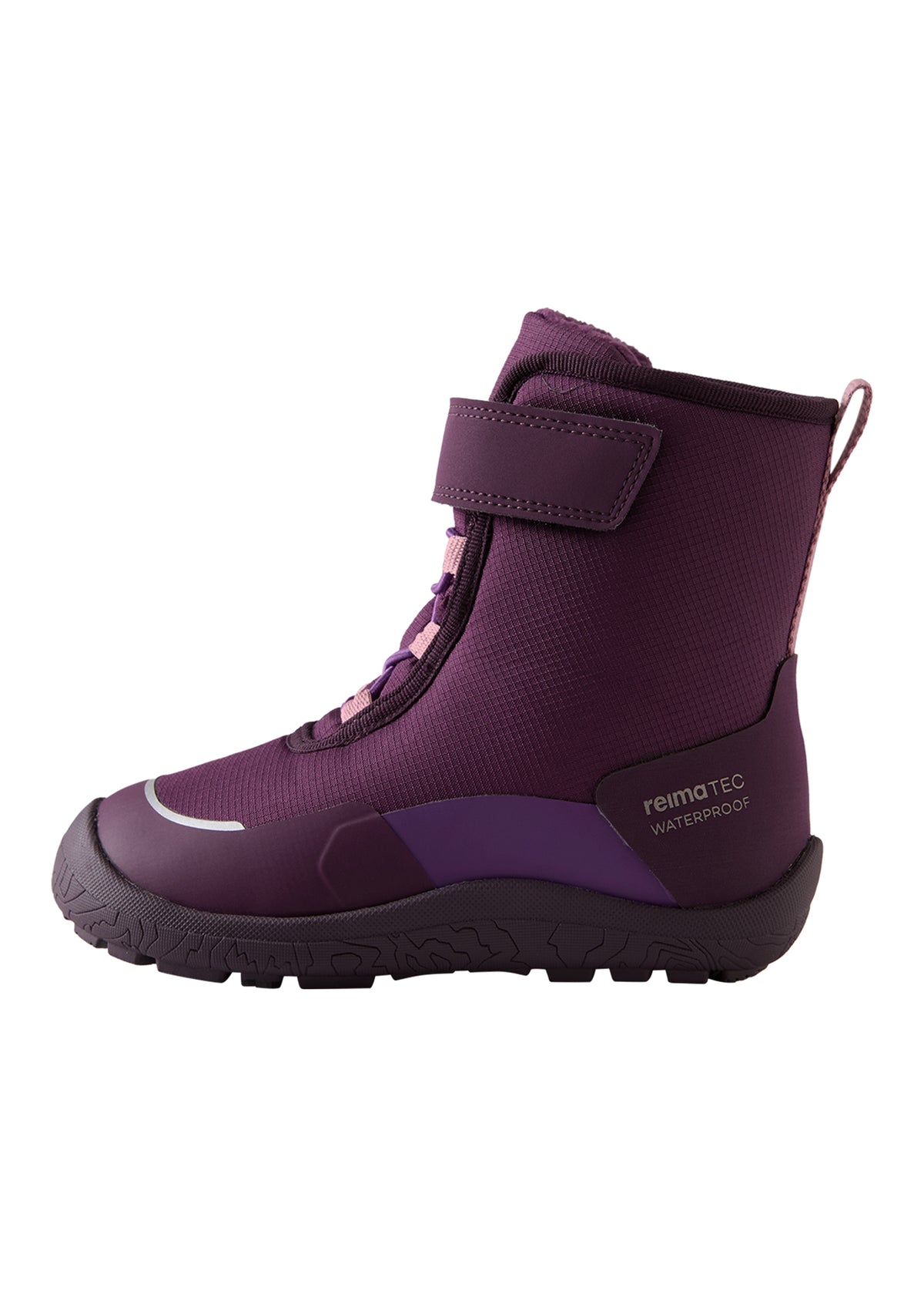 Children's barefoot shoes - winter boots, ReimaTec Talvella Kids, Deep Purple