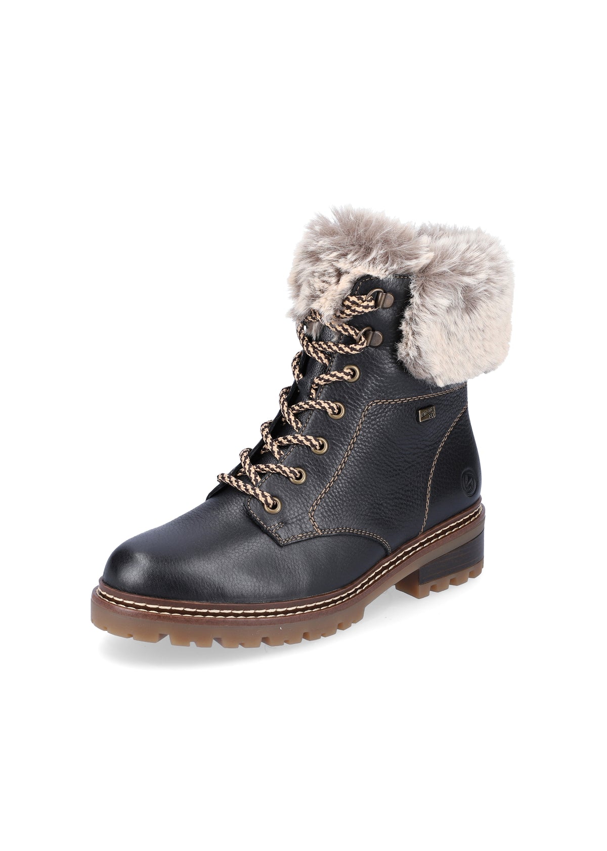 Winter shoes with friction sole - black, Remonte-TEX