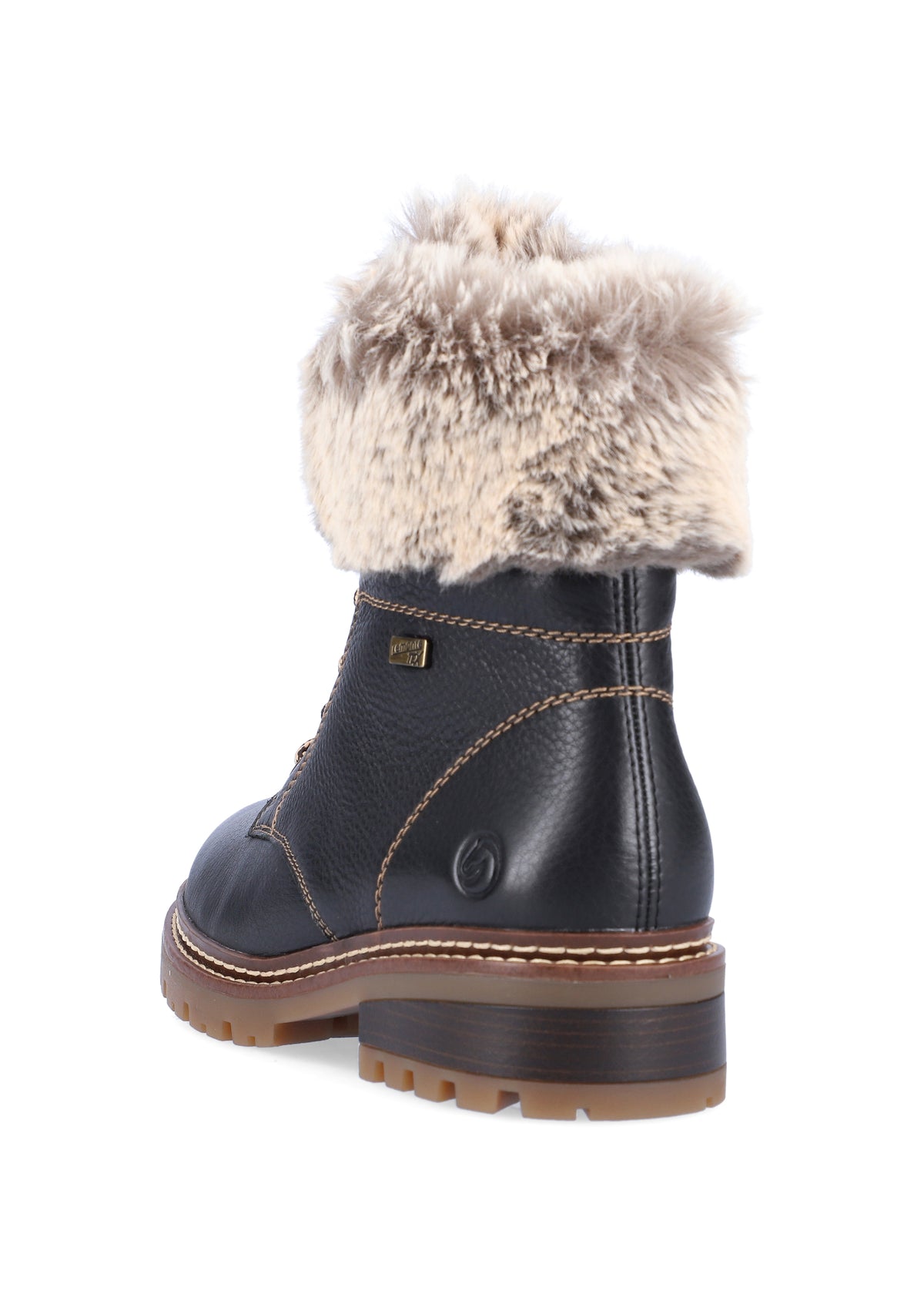Winter shoes with friction sole - black, Remonte-TEX