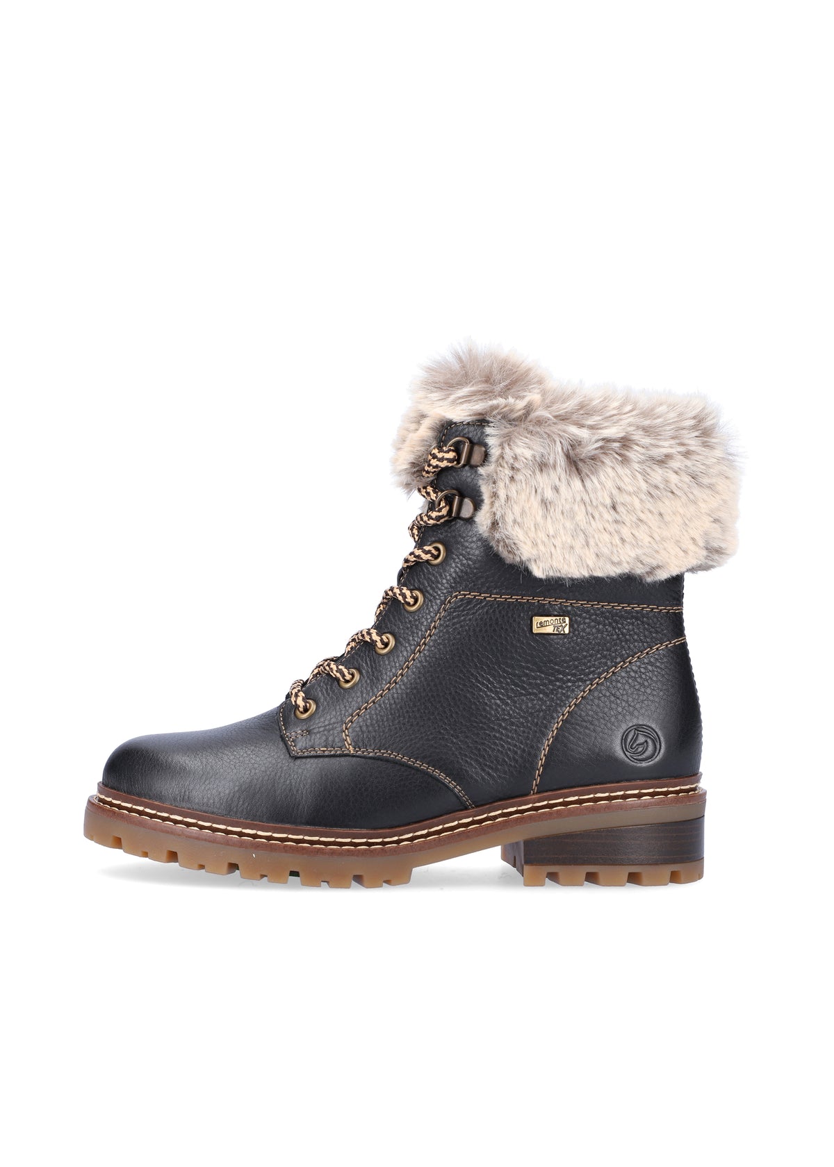 Winter shoes with friction sole - black, Remonte-TEX