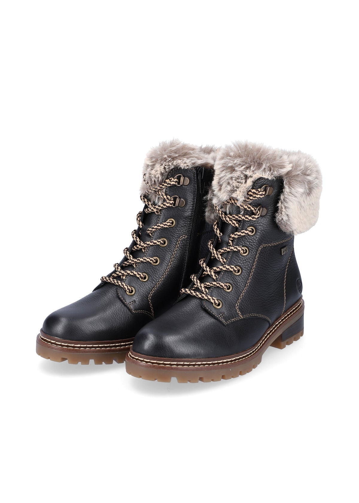 Winter shoes with friction sole - black, Remonte-TEX