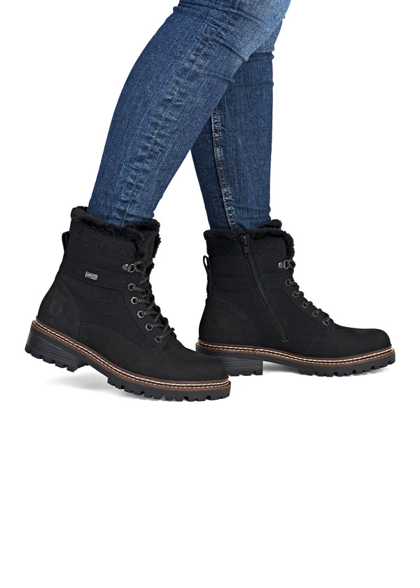Winter boots with grip sole - black, Remonte-TEX
