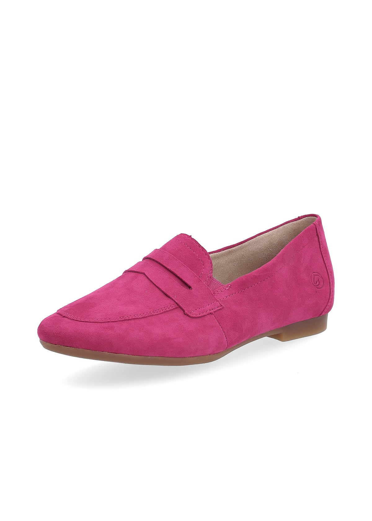 Loaferit - pinkki mokkanahka, loaferpanta koristeena