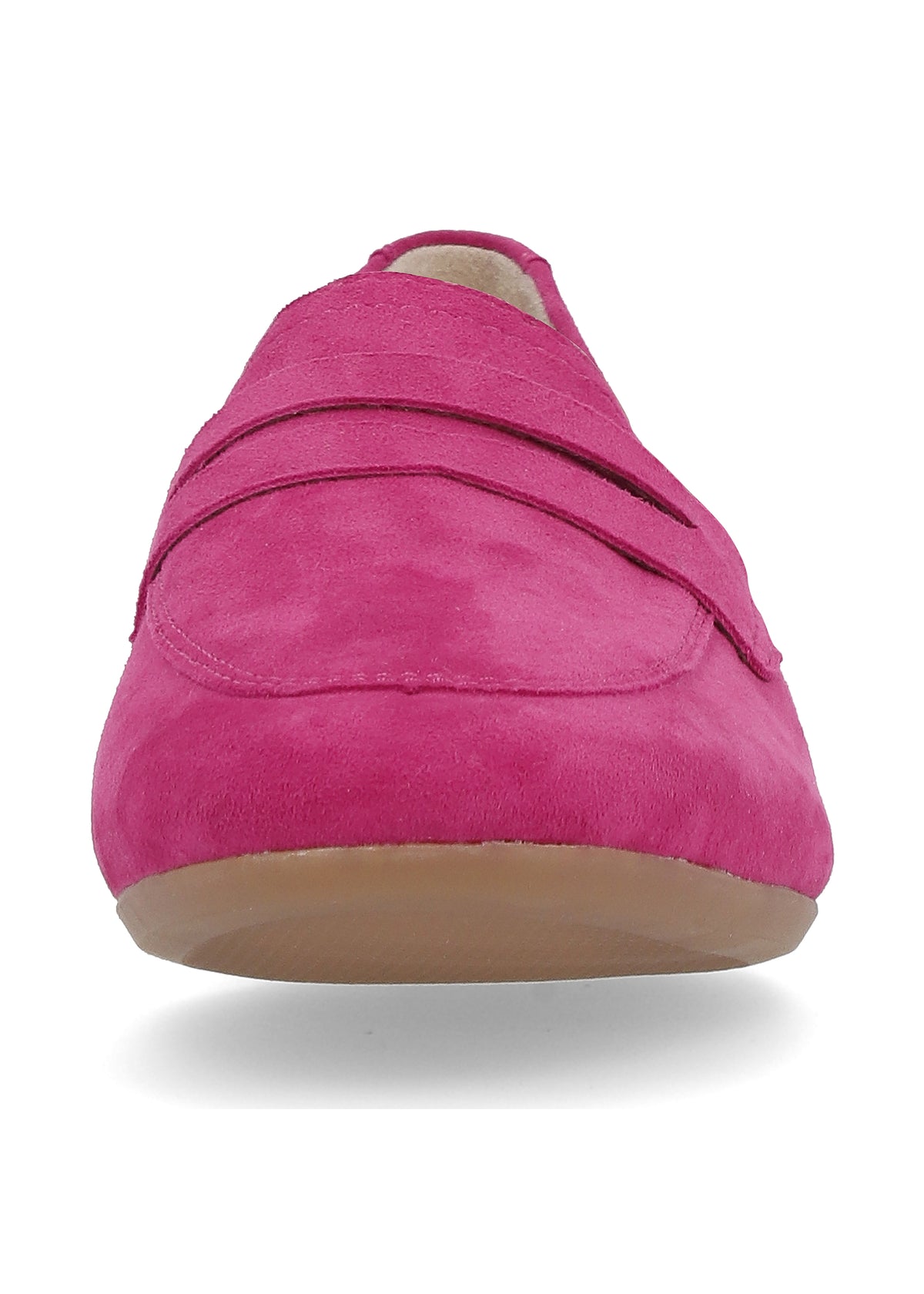 Loaferit - pinkki mokkanahka, loaferpanta koristeena