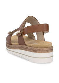 Sandaler med tjock sula - brun, kardborreband
