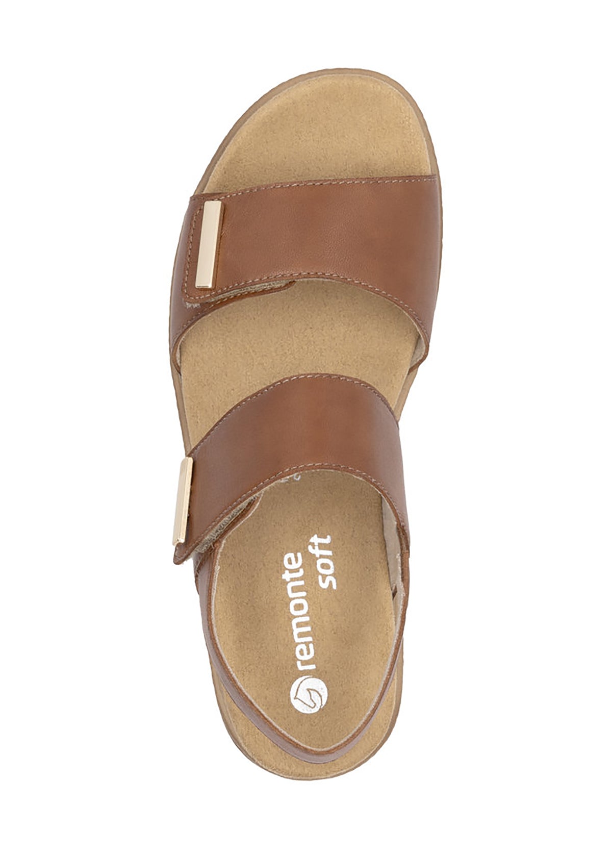 Sandaler med tjock sula - brun, kardborreband