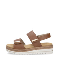 Sandaler med tjock sula - brun, kardborreband