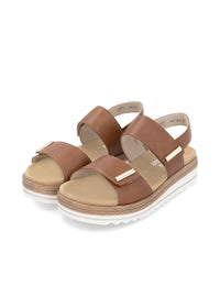 Sandaler med tjock sula - brun, kardborreband
