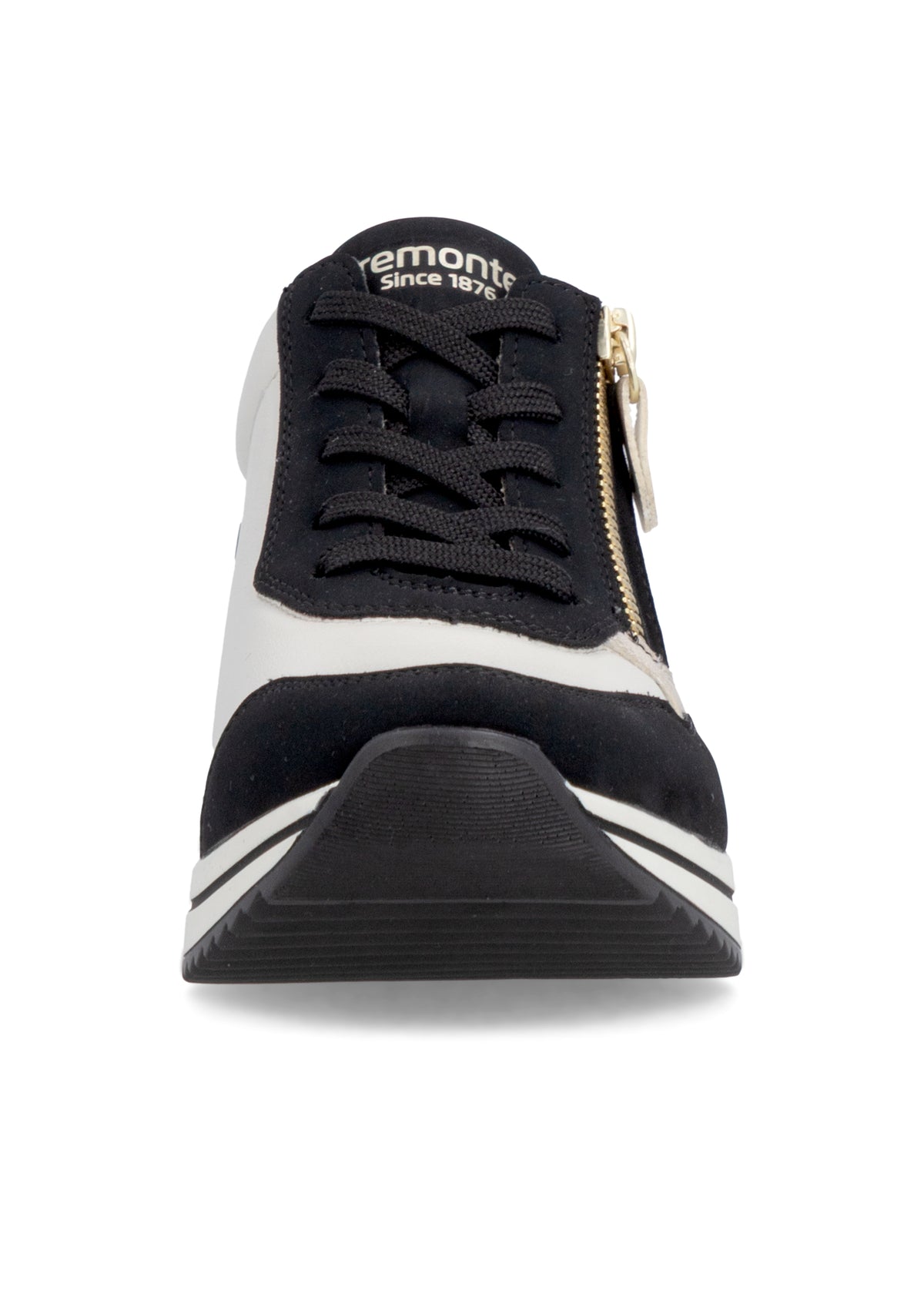 Wedge sneakers - white-beige-black, vegan