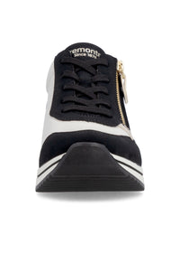 Wedge sneakers - white-beige-black, vegan