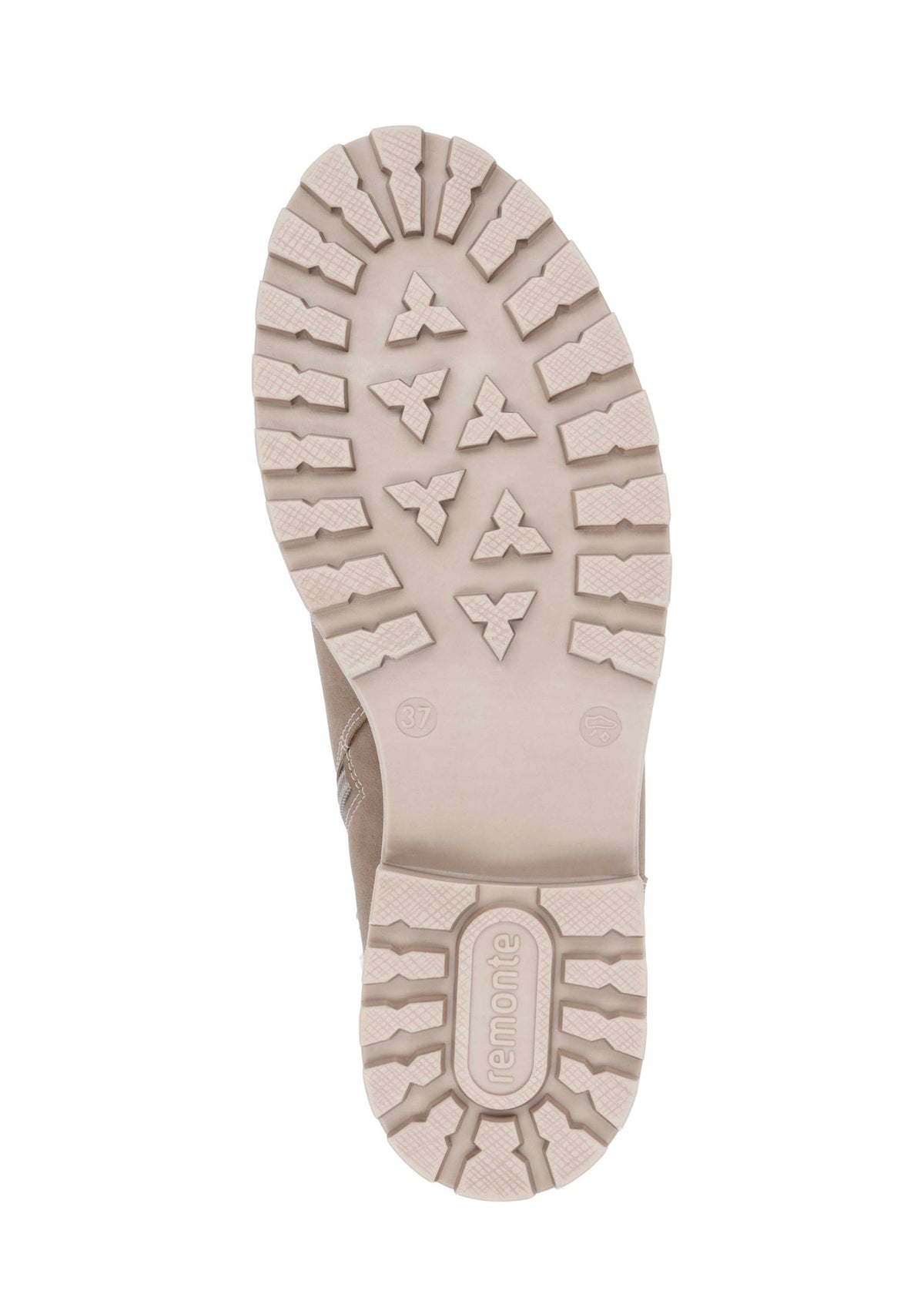 Laced winter boots - beige, light sole, tex membrane