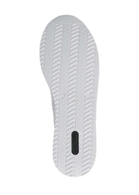 Sneakers with thick sole - white, transparent lace sides