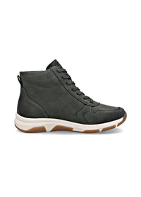 Casual ankle boots - green leather, Remonte-TEX