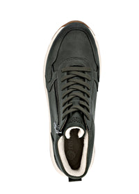 Casual ankle boots - green leather, Remonte-TEX