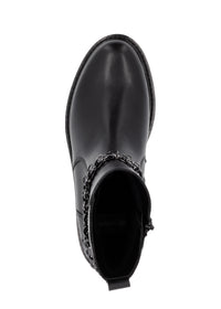 Ankle boots - black, decorative chain