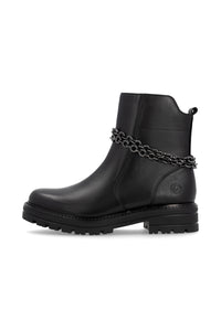 Ankle boots - black, decorative chain