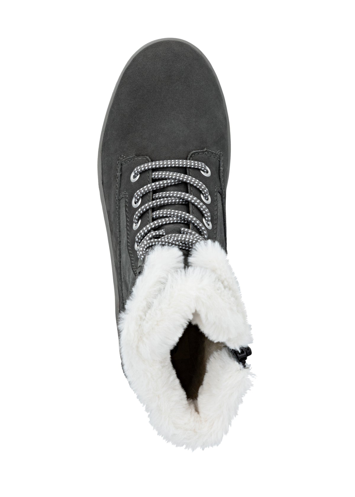 Winter boots with friction sole - grey leather, Remonte-TEX