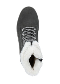 Winter boots with friction sole - grey leather, Remonte-TEX