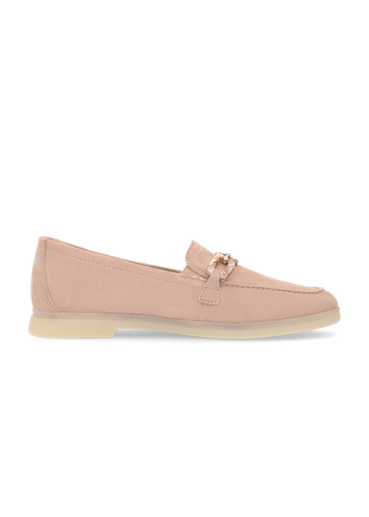 Loaferit - roosa nahka, pinkkisävyinen ketjukoriste