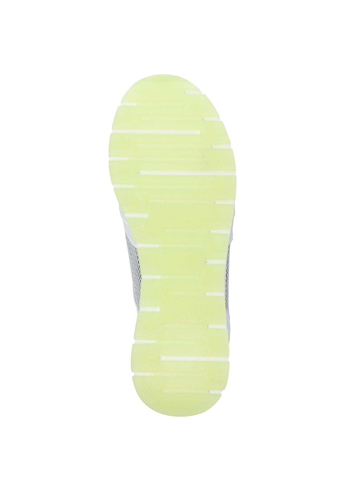 Sneakers with wedge sole - white leather, mesh fabric, elastic laces