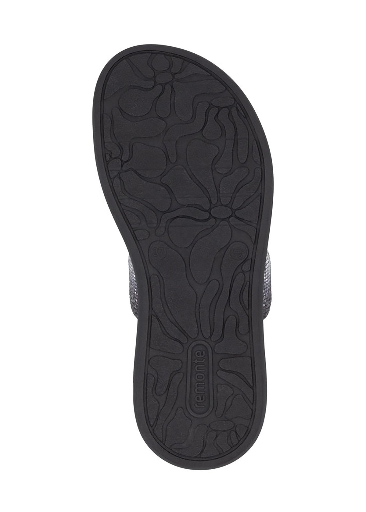 Plug sandals - black, glitter straps, vegan