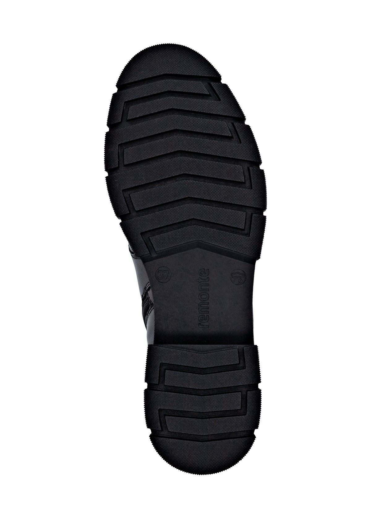 Ankle boots - black leather, diamond decorations on laces, Remonte-TEX