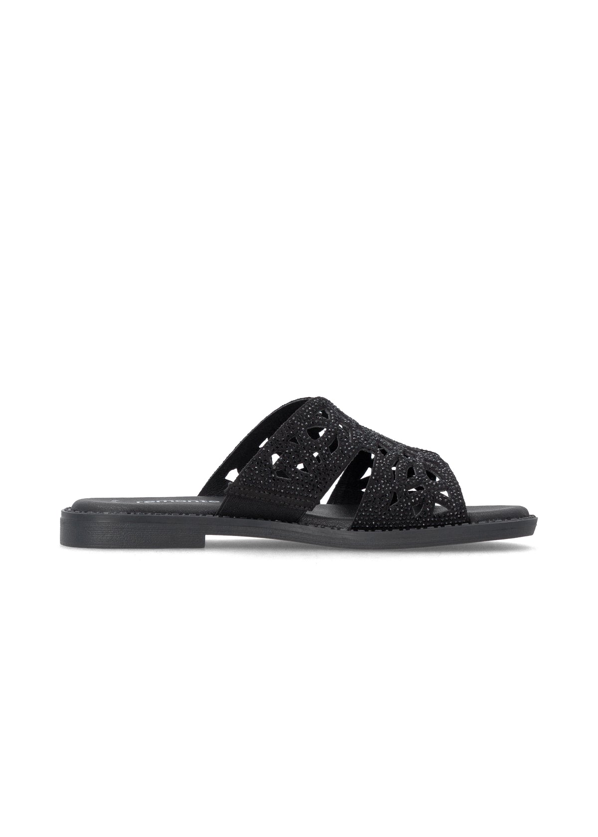 Låga snörslip-ons - glittrande svart